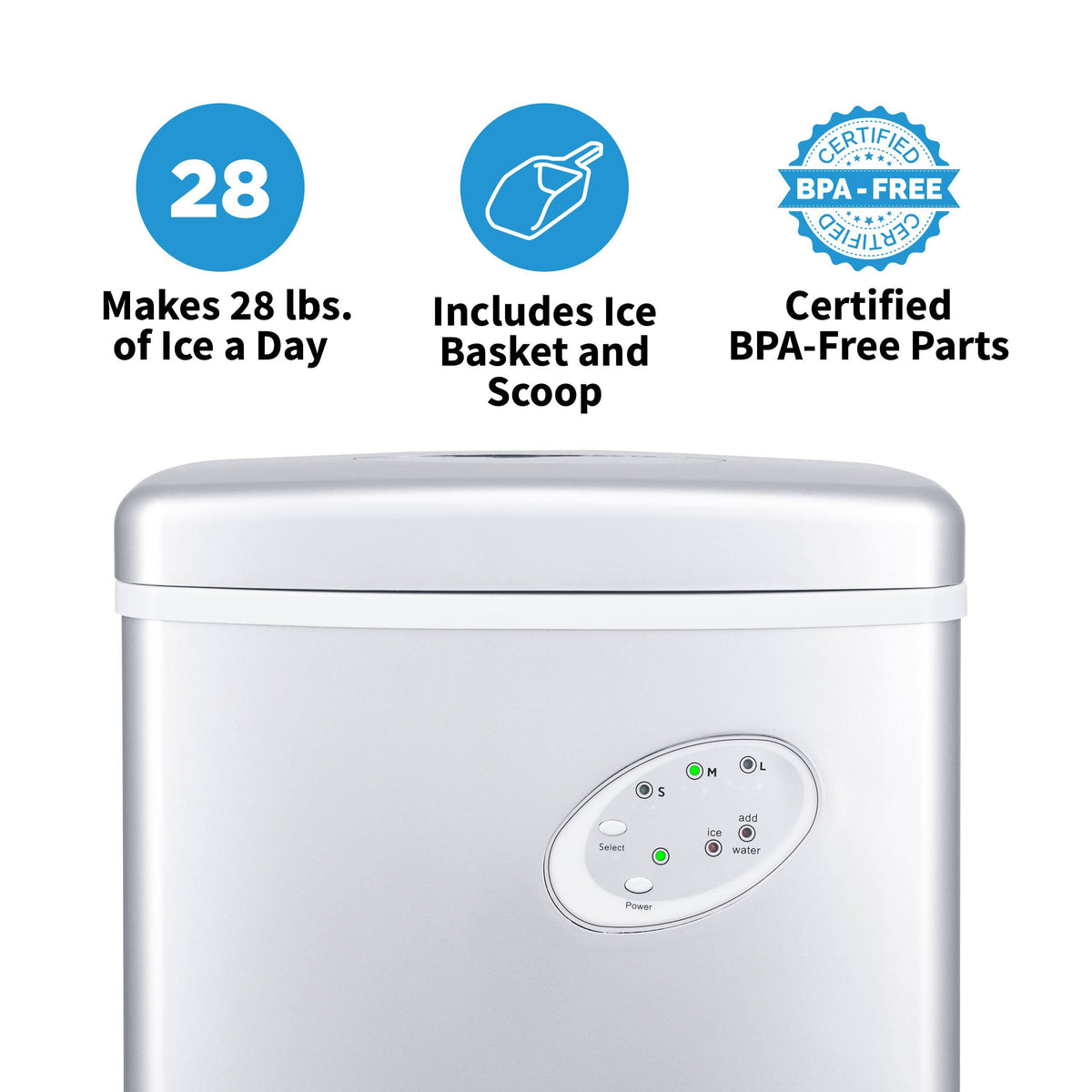Silver Countertop Ice Maker Y199130