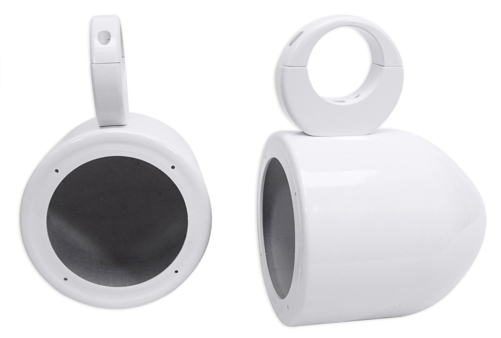 5.25" 360° Swivel White Aluminum Surface Mount Speaker Pods O406812