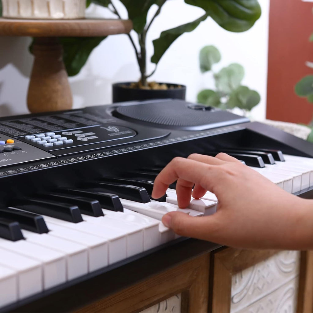 61 Key Keyboard Piano with LCD Display, 255 Sounds, Microphone, 3.5mm Audio Cable, 24 Demo Songs G50981