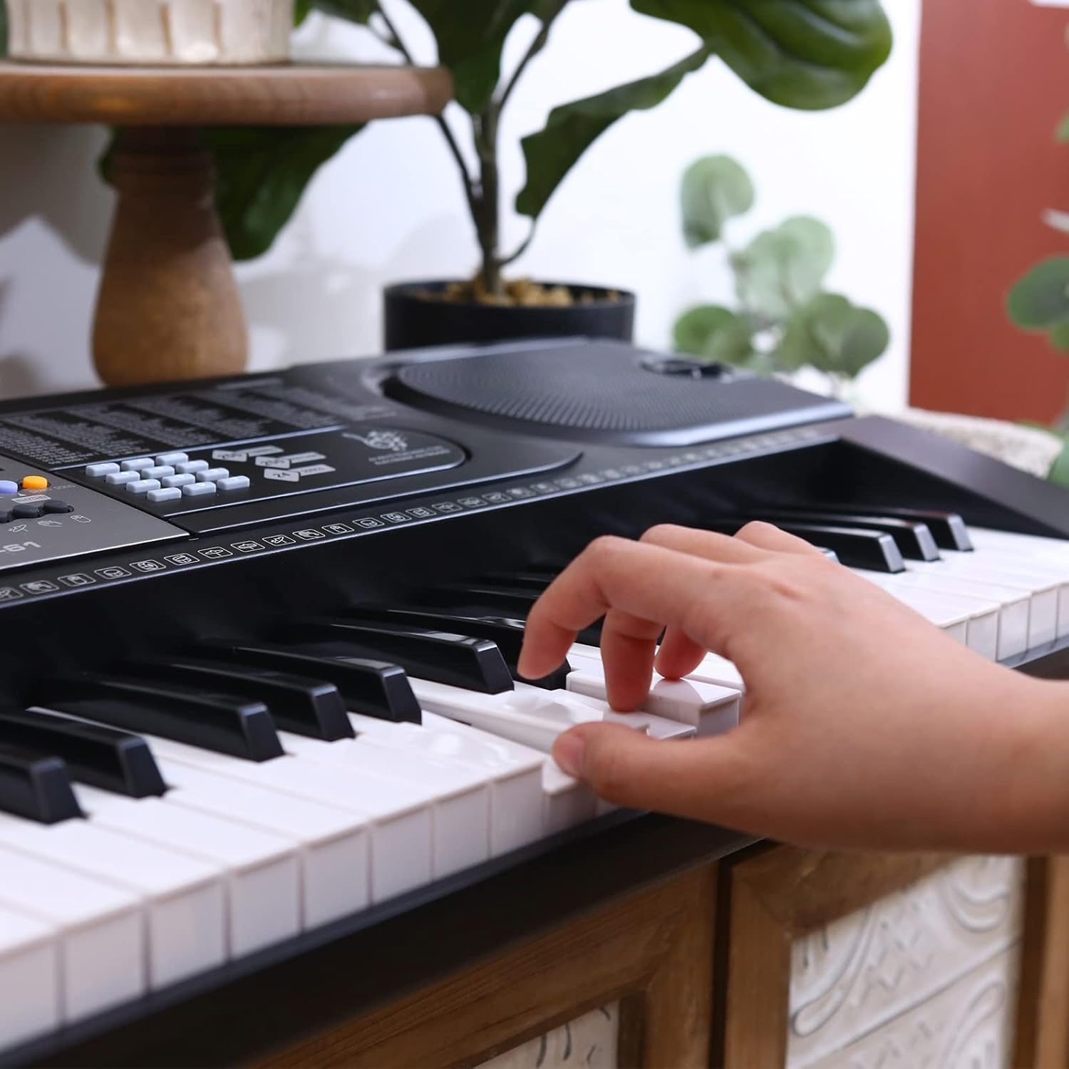 61 Key Keyboard Piano with LCD Display, 255 Sounds, Microphone, 3.5mm Audio Cable, 24 Demo Songs G50981