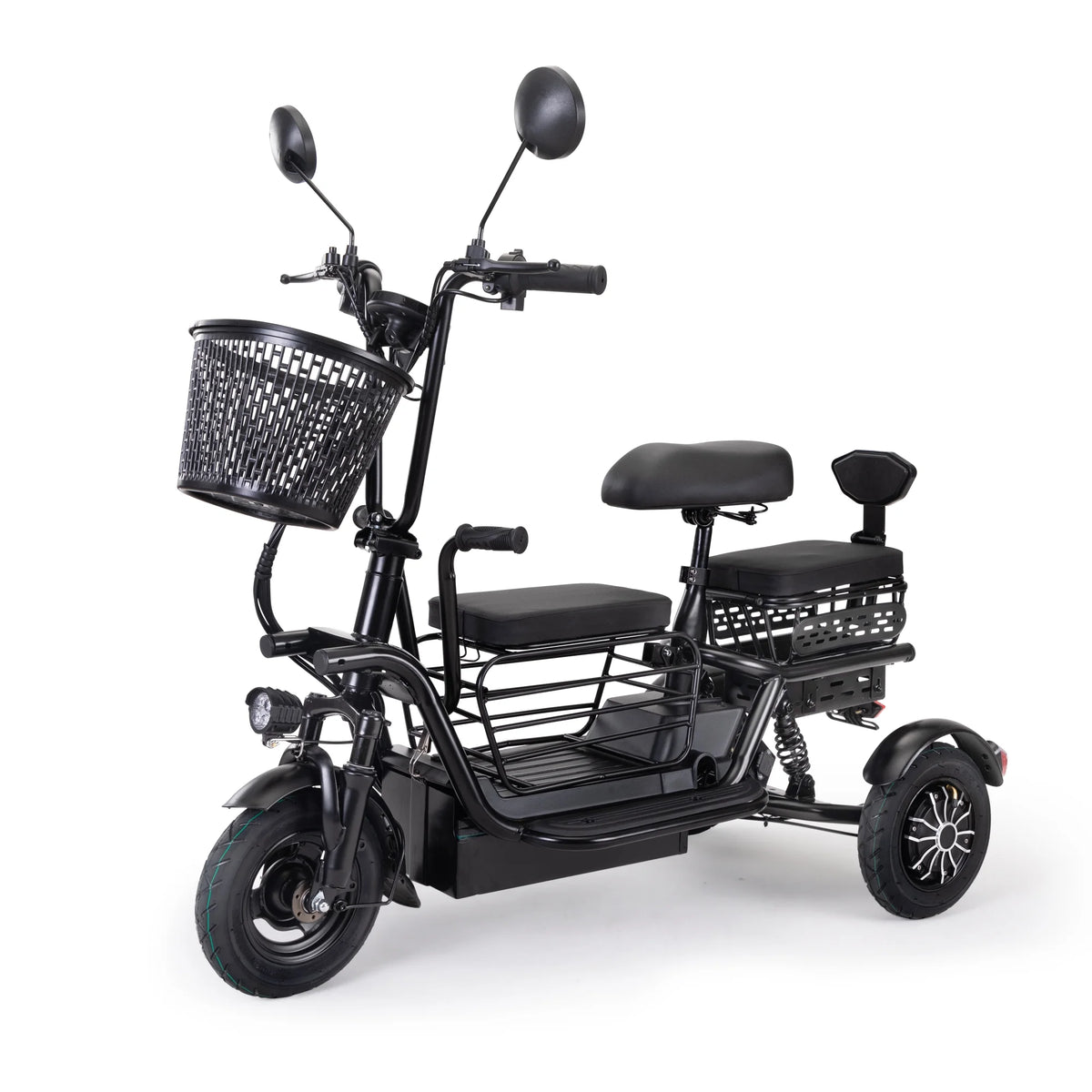 Black Folding Electric Tricycle with 48V 400W Lithium Battery E6976