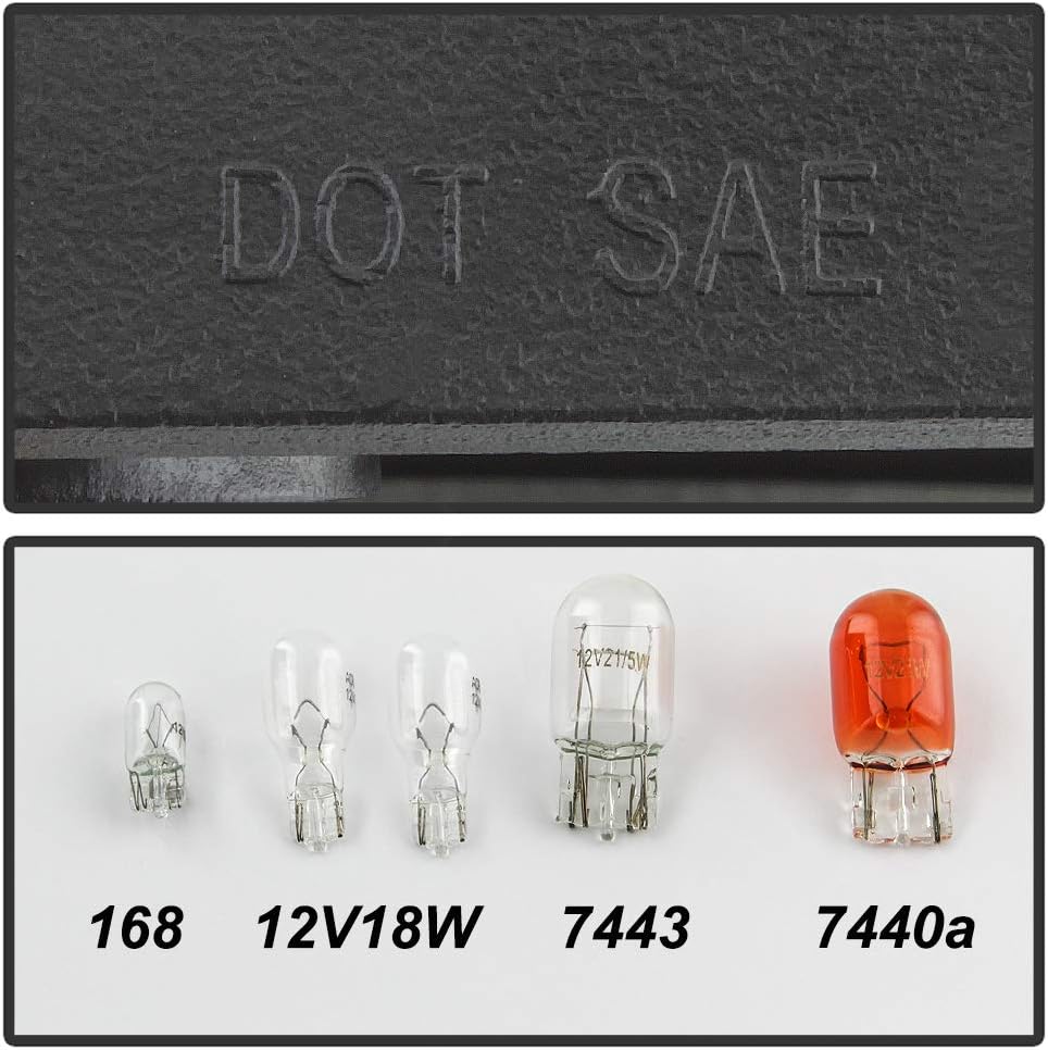 Red Smoke Tail Lights Brake Lamps 4pcs Set J873