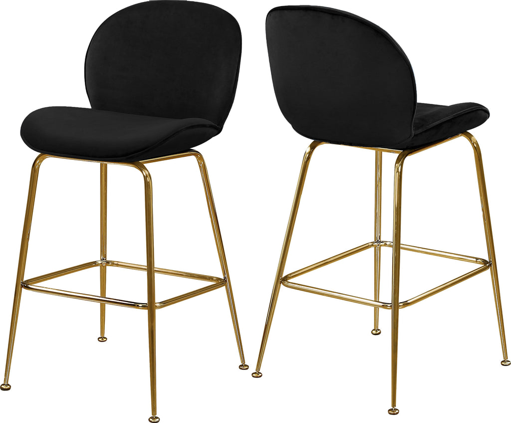 Black Velvet Stool Set of 2 T271367