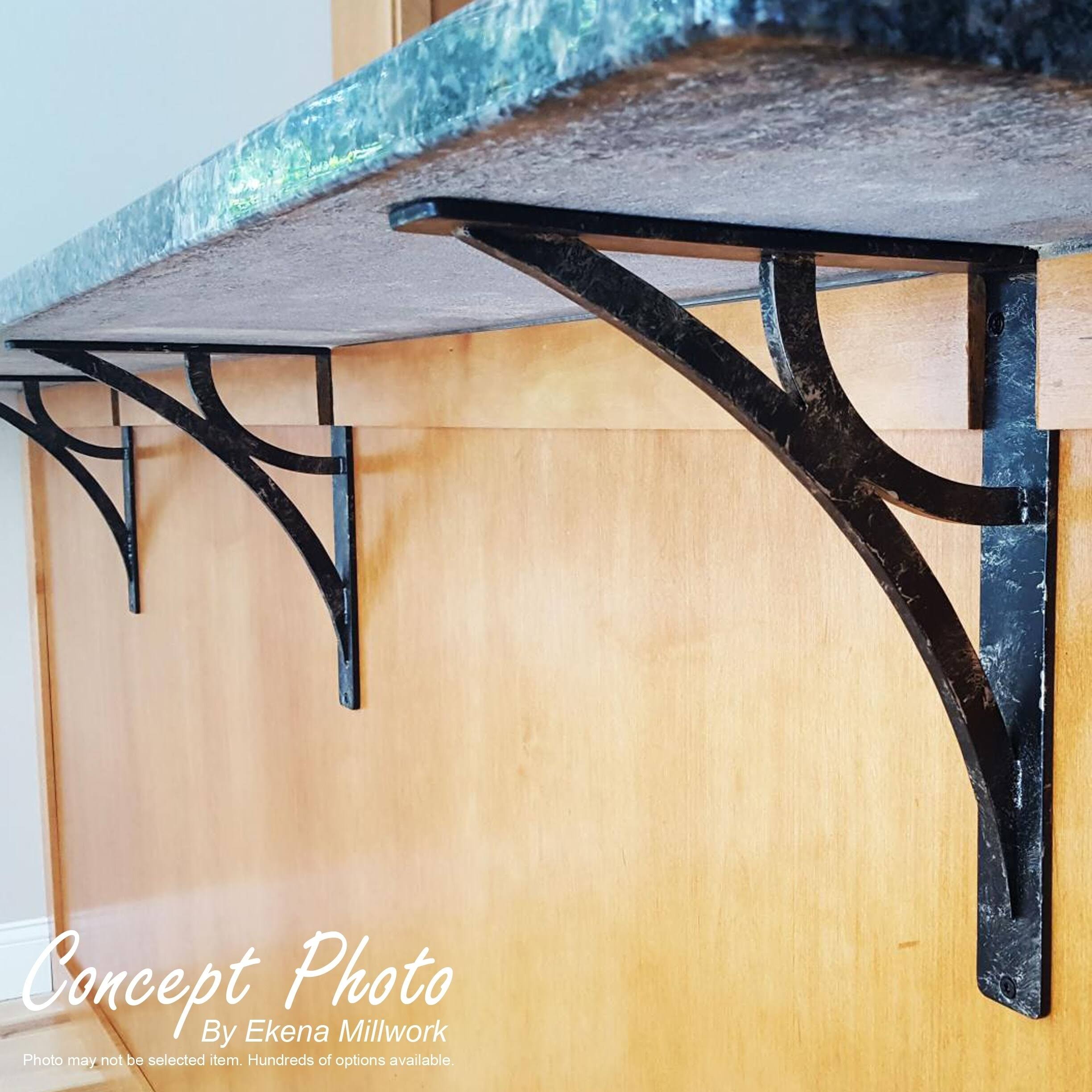 Wrought Iron Bracket Triple Center Brace L5560