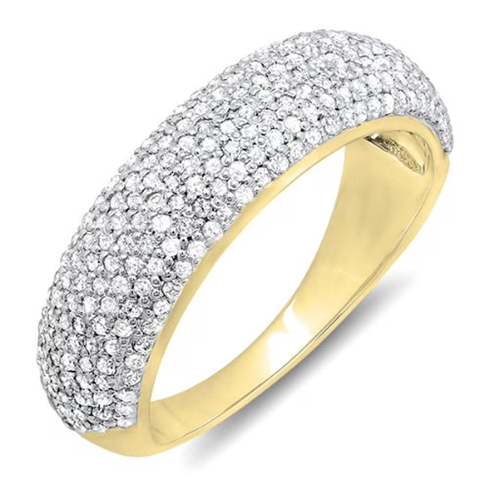 18k Yellow Gold Diamond Wedding Band Ring F5961
