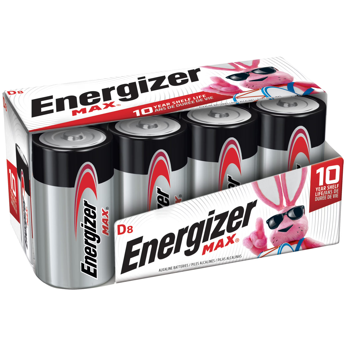 D Cell Alkaline Batteries (8 Pack) W1054