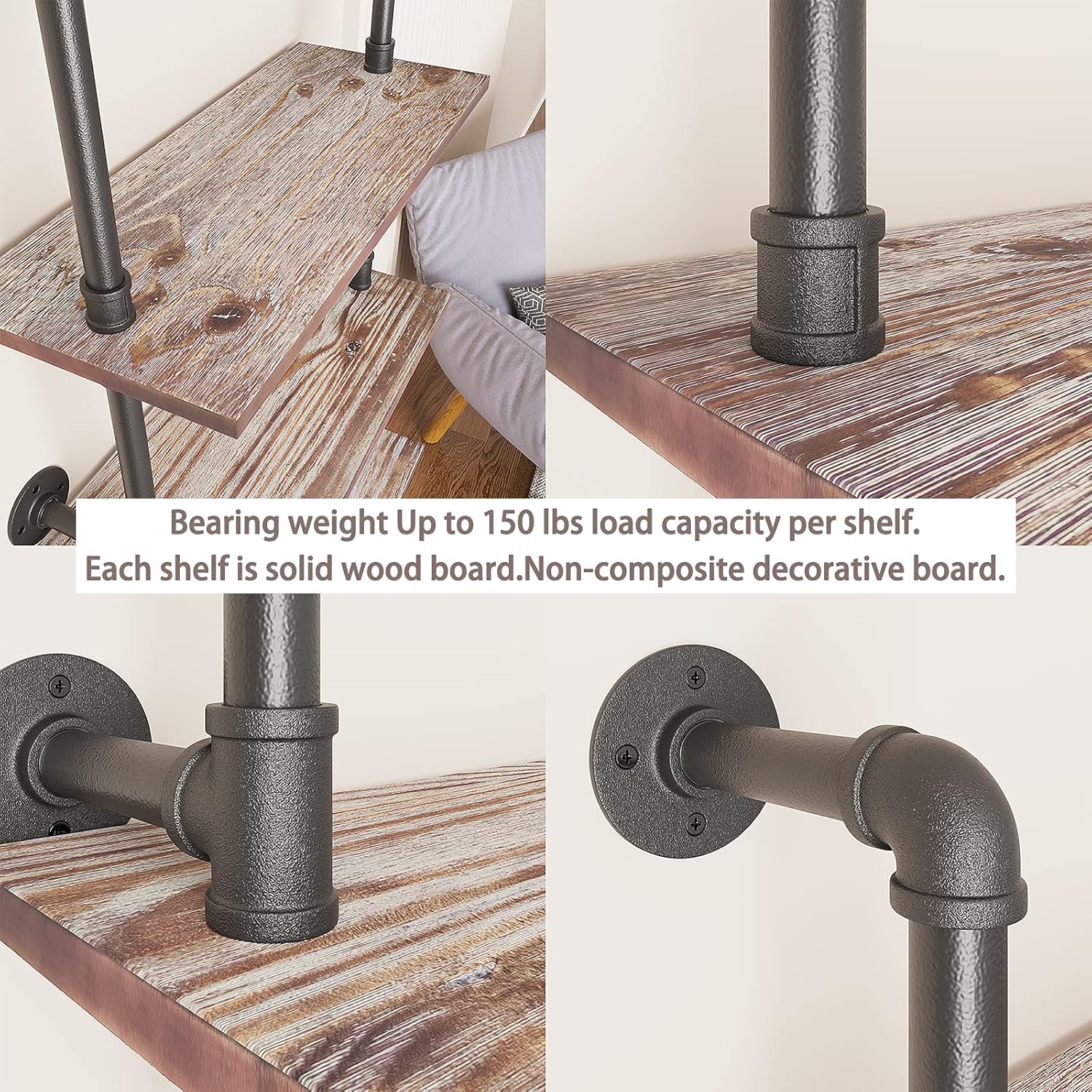 6 Tier Solid Wood Ladder Shelf Q9582