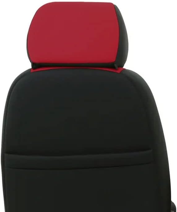 Red Rose & Black Neoprene Front Seat Covers U1058
