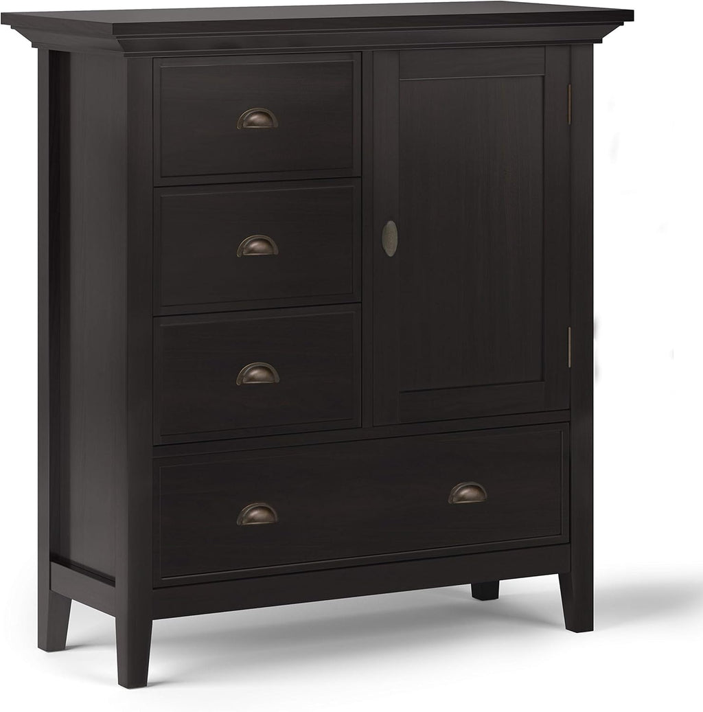 Solid Wood Storage Cabinet with 3 Small Drawers and 1 Large Drawer W71796