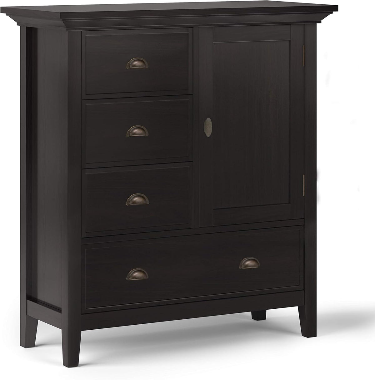 Solid Wood Storage Cabinet with 3 Small Drawers and 1 Large Drawer W71796