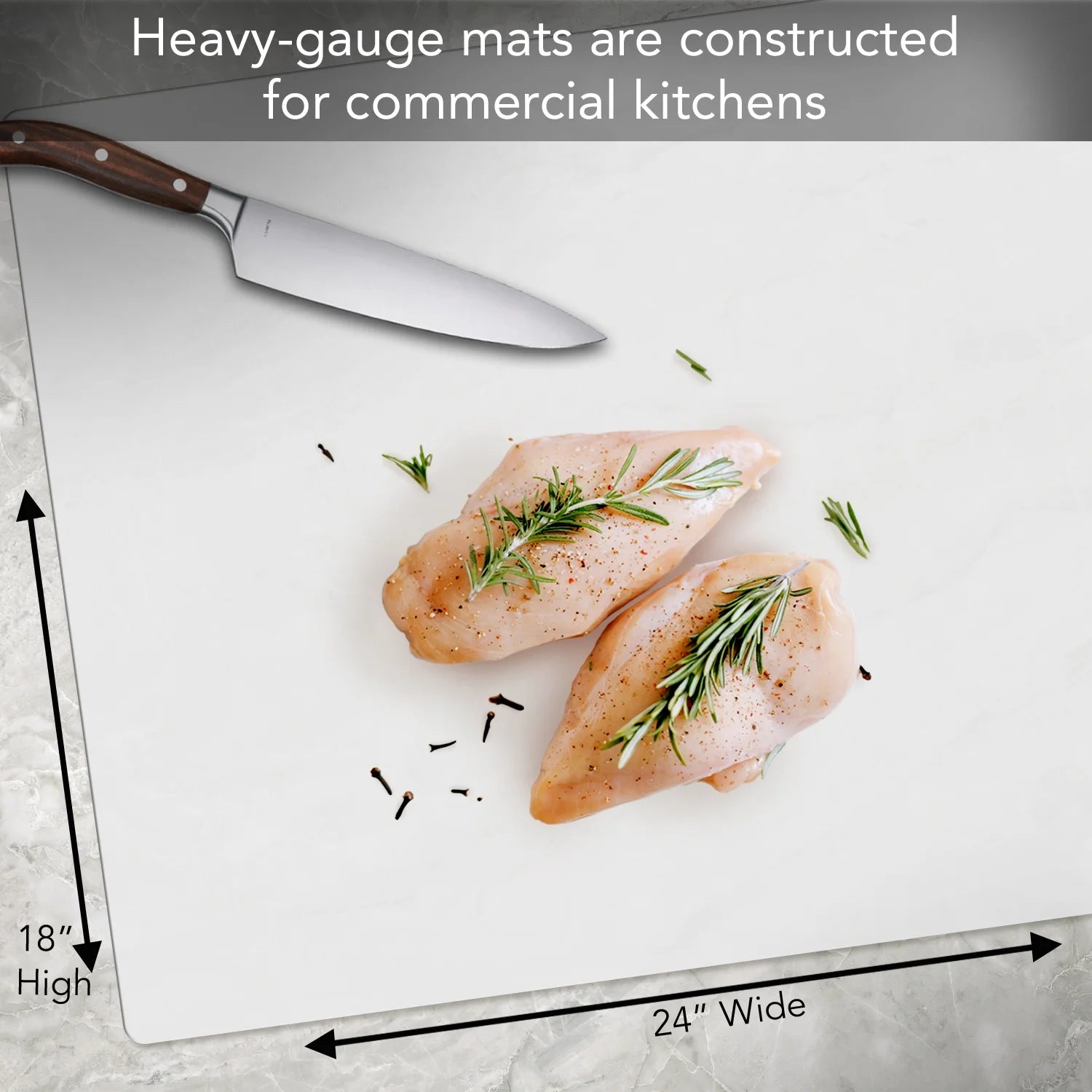 4 Pack 24" x 18" Flexible Plastic Cutting Board Mats P6879