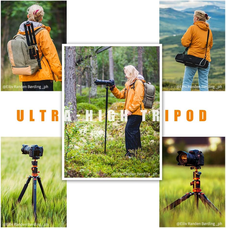 94 Inch 4 Section Aluminium Camera Tripod with 360 Degree Ball Head Quick Release Plate S2168
