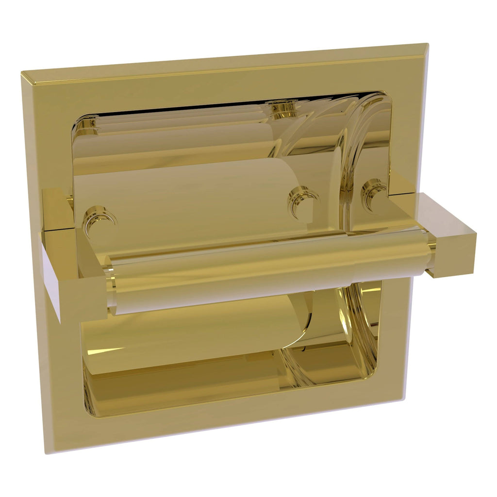 Recessed Toilet Paper Holder Unlacquered Brass O615