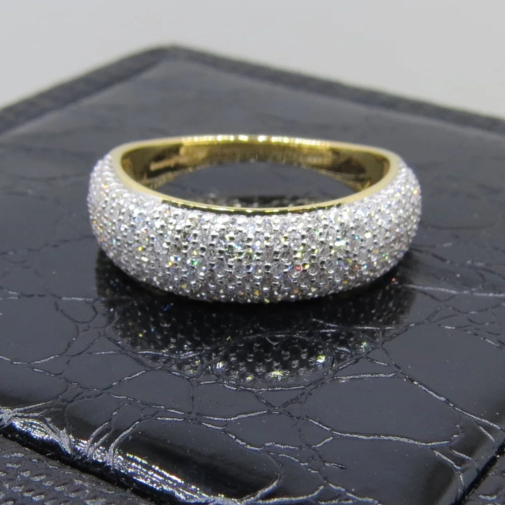 18k Yellow Gold Diamond Wedding Band Ring F5961