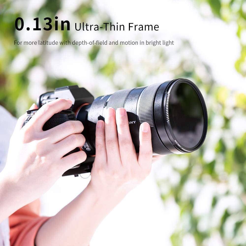77mm Neutral Density ND4 ND8 ND64 ND1000 Filter Set with Pouch D249