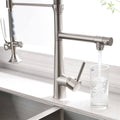 Brushed Nickel Pull Down Kitchen Sink Faucet with Sprayer F480837