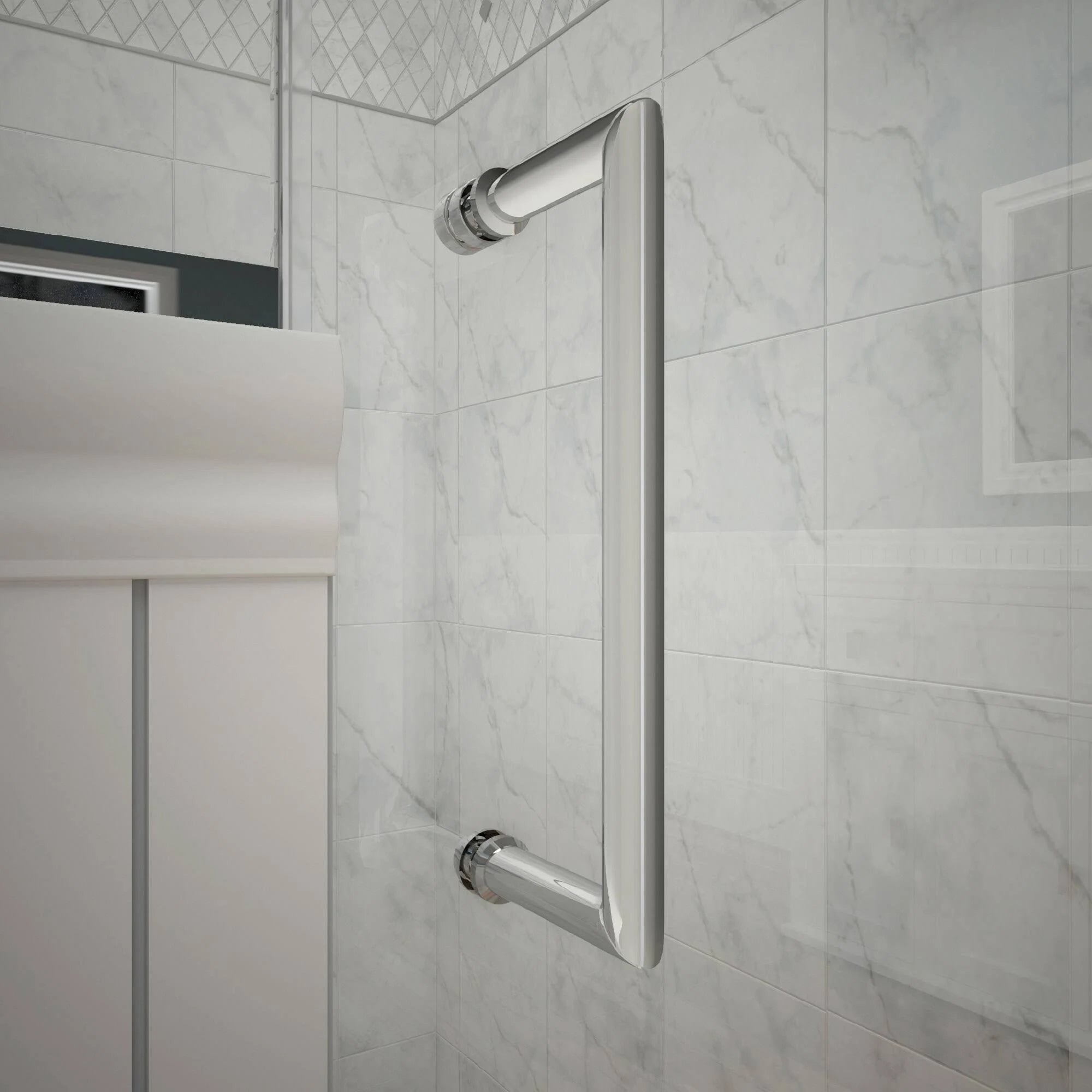 Chrome Hinged Shower Door Y906