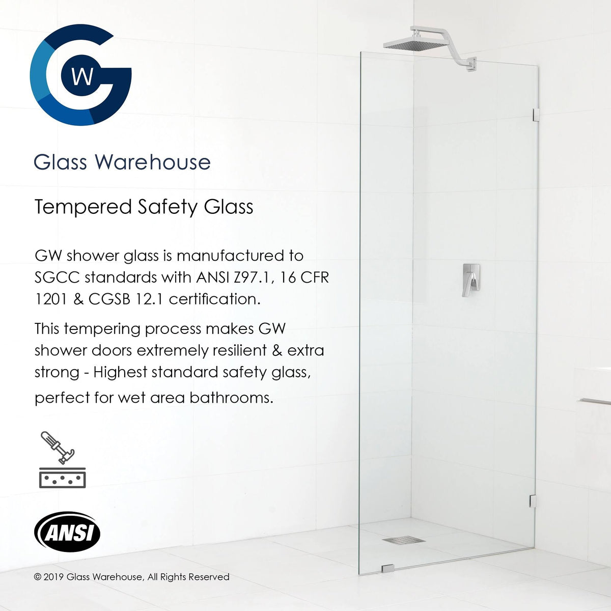 Frameless Shower Door (Oil Rubbed Bronze) X2374