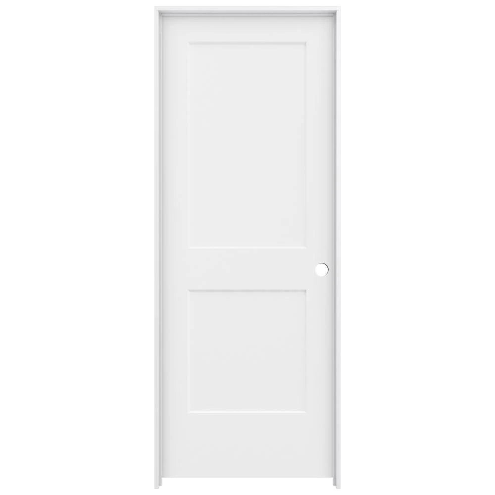 32 in. x 80 in. Primed Left-Hand Solid Core Molded Composite MDF Single Prehung Interior Door H130