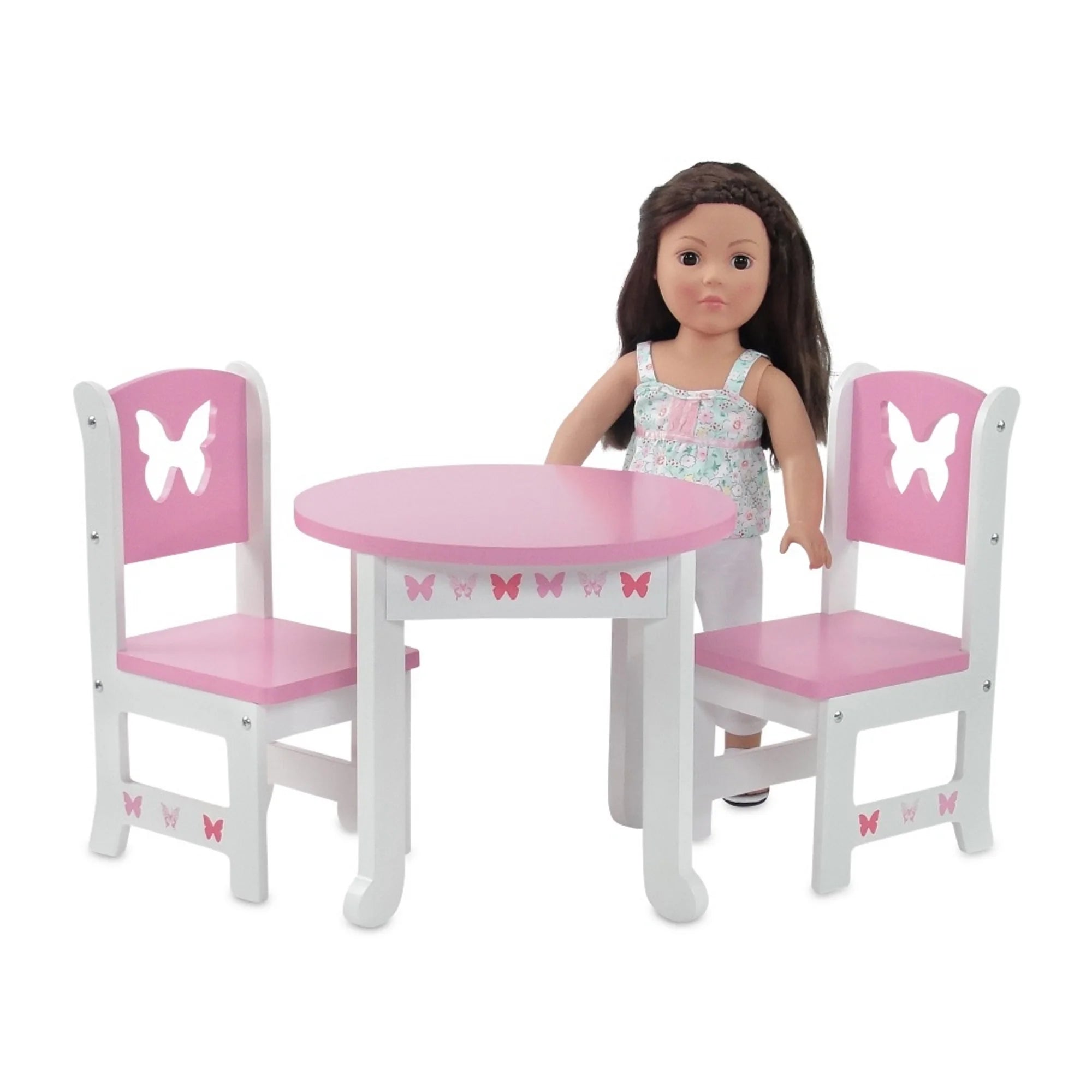 18 Inch Doll Kitchen Table and 2 Chair Dining Set X4344