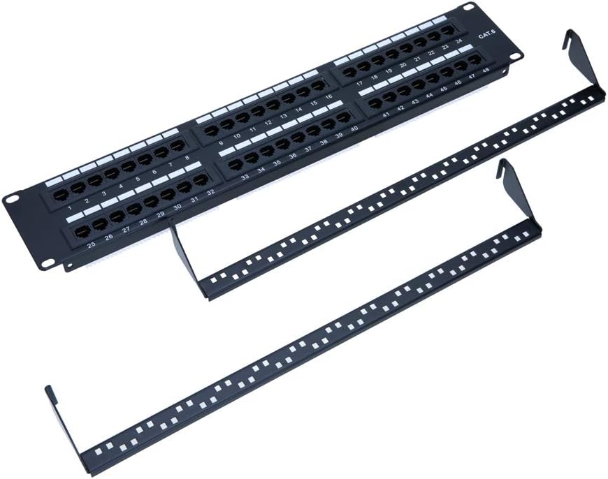 48-Port Cat5/5e Unshielded Wallmount Rackmount Patch Panel V262972