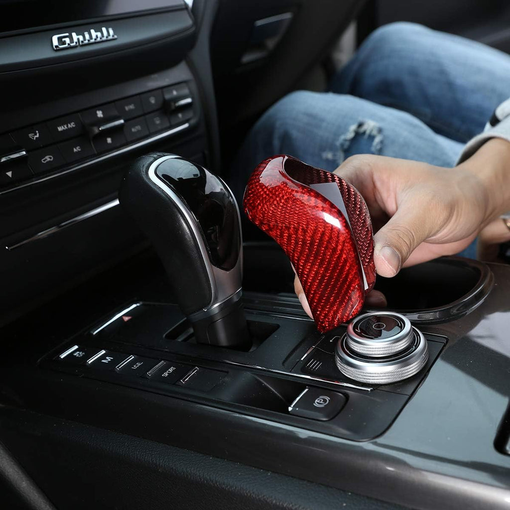 Carbon Fiber Gear Shift Knob Cover (Black) Pack of 2 J2773