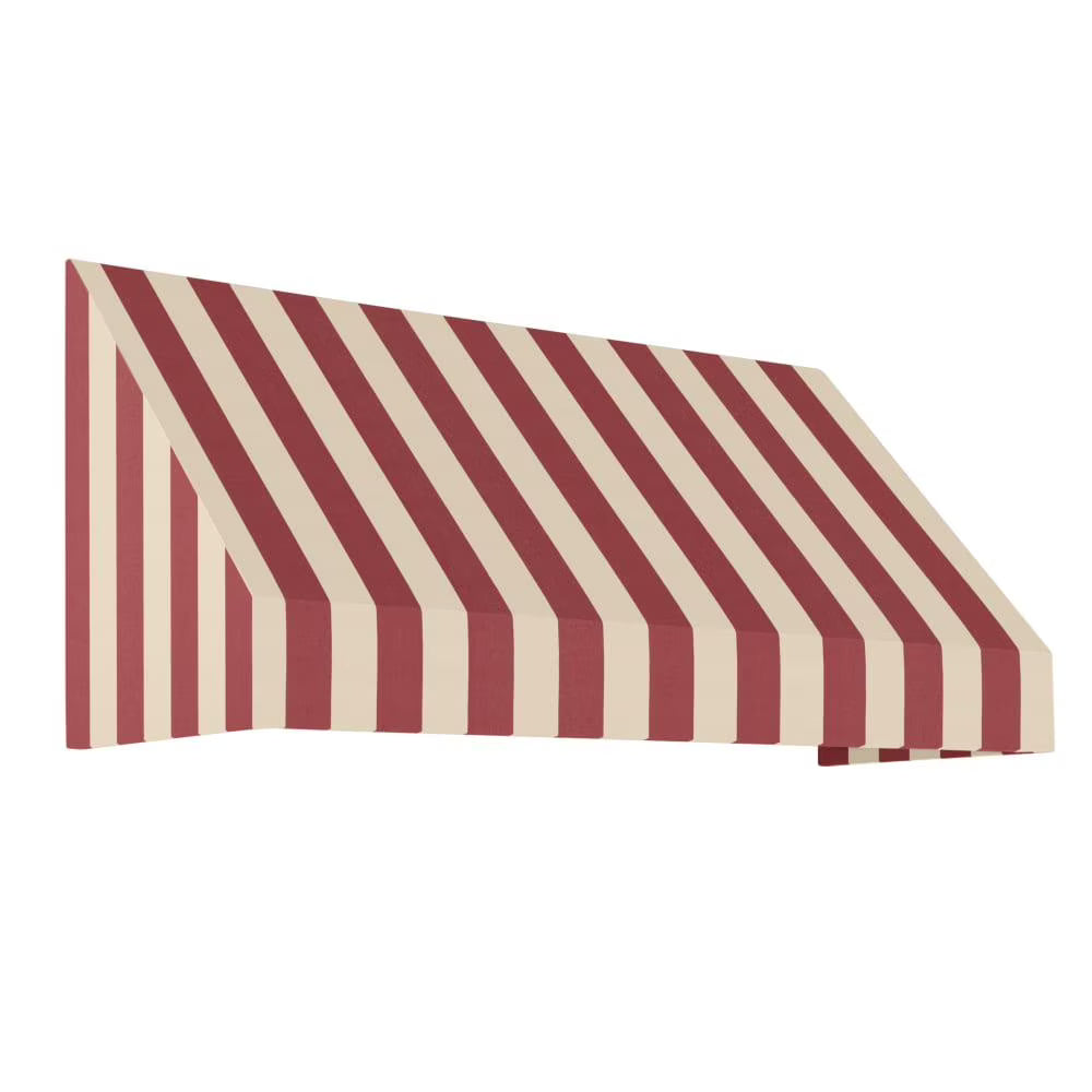 Burgundy/Tan Stripe Acrylic Fixed Awning K328854