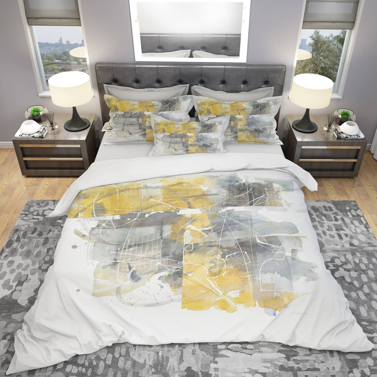 Geometric Bedding Set - Twin Duvet Cover and Sham K41294