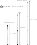 Silver 4poles Aluminum Telescoping Tarp Poles K4077