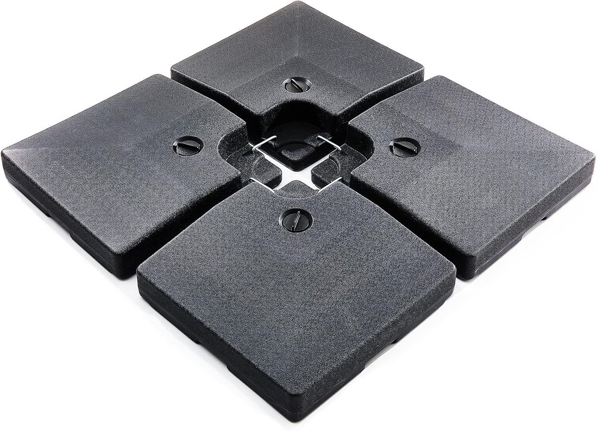 4-Pieces Heavy-Duty Black Umbrella Base Stand Q541039