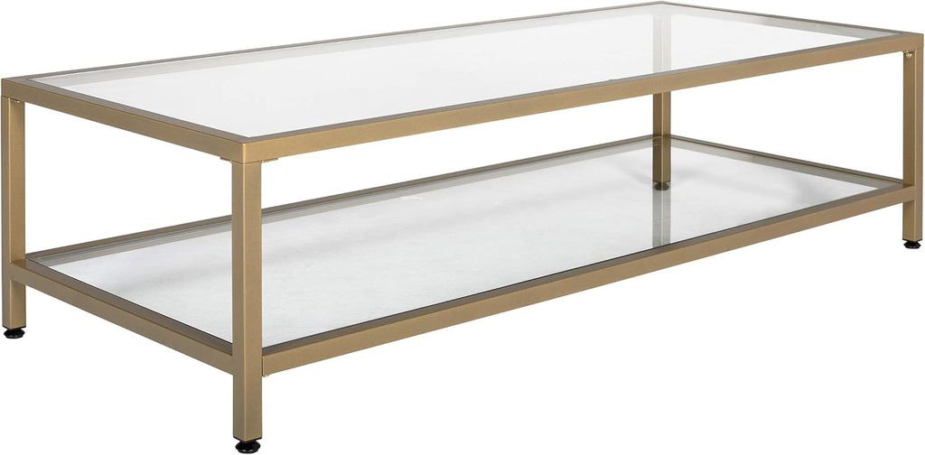 Pewter End Table with Clear Glass C997