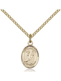 Gold Filled St. Rocco Pendant with Gold-Filled Lite Curb Chain N7463