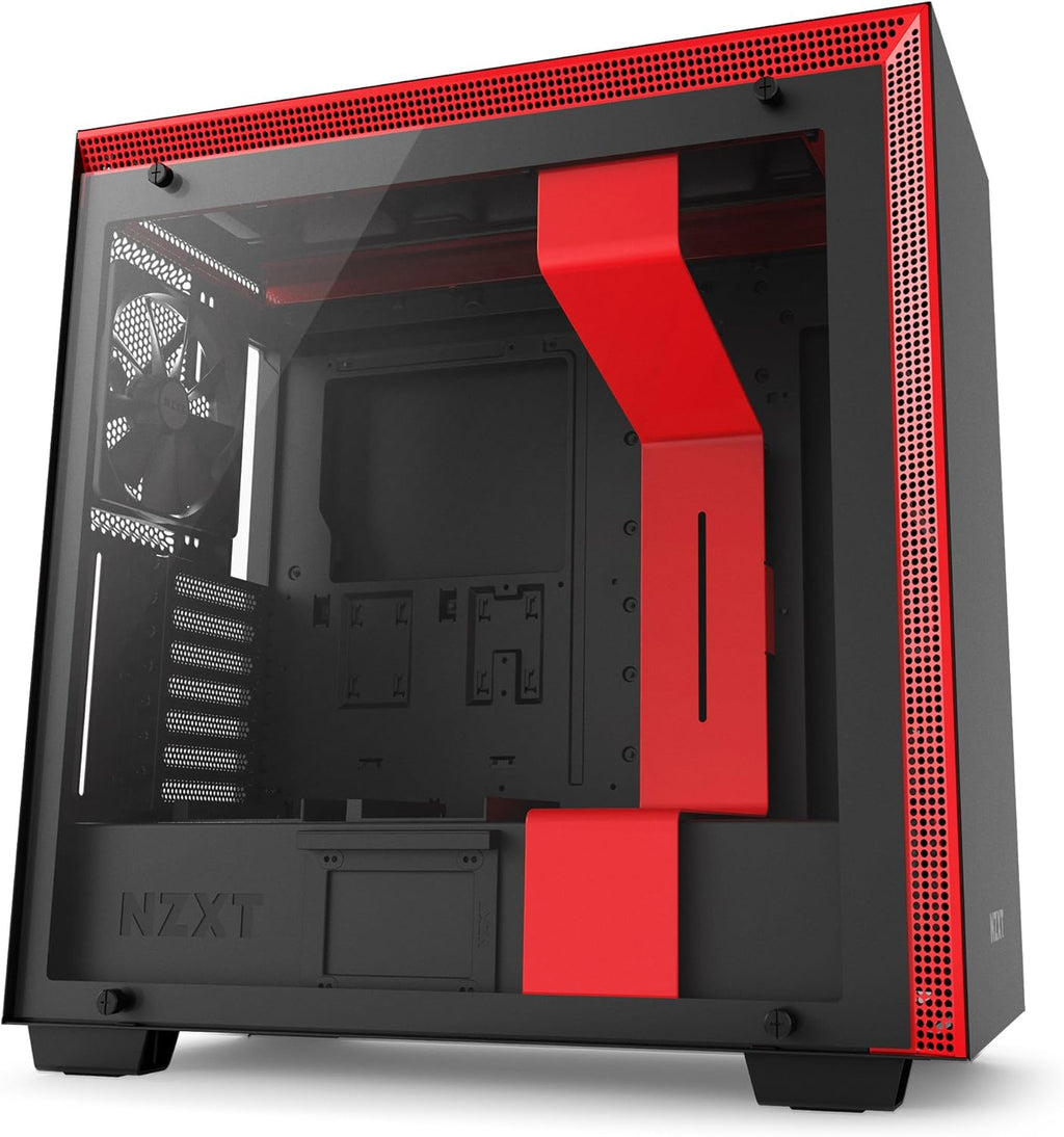 Yellow/Blue ATX Mid-Tower PC Gaming Case with Tempered Glass Panel V129
