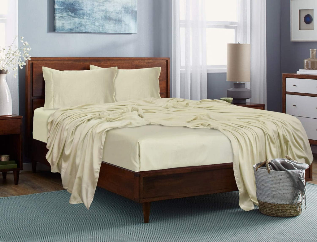 Aqua King 4PC Tencel Lyocell Bed Sheets Set Y14712