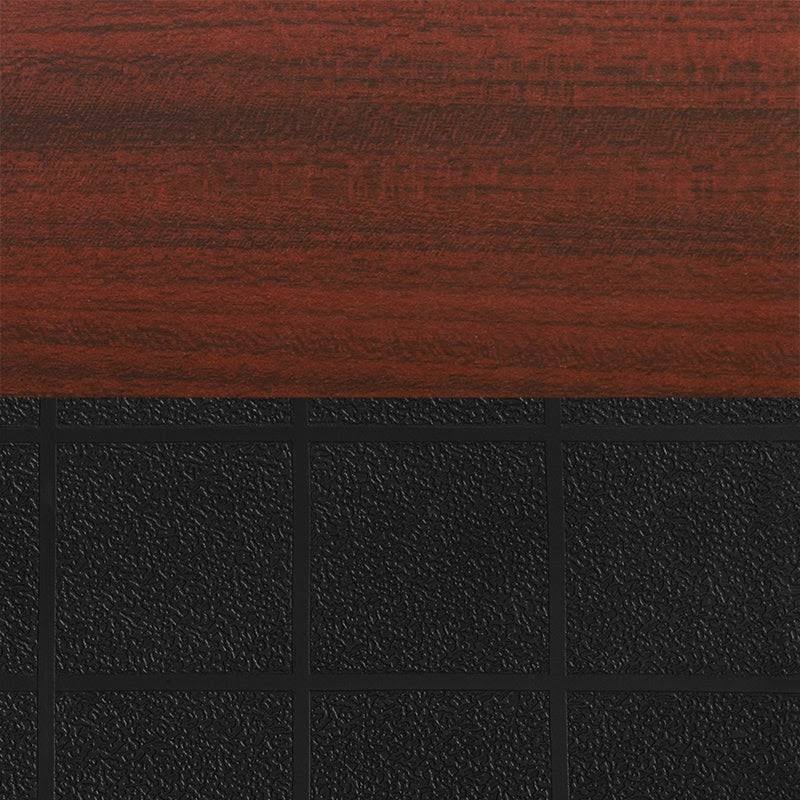 72x22 x 30x22 Height Adjustable Classroom Table - Mahogany & 2 Stack Chairs - Black E24567