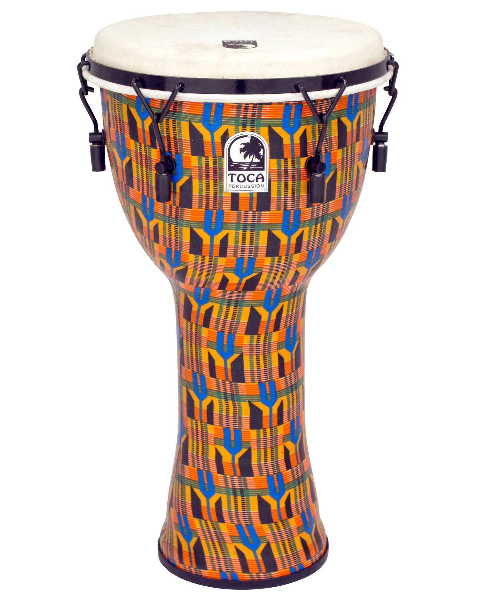 Kente Cloth Djembe 12 in. Y623799