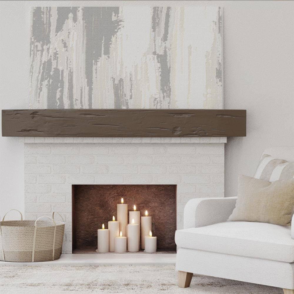 Pecky Cypress Faux Wood Fireplace Mantel L725