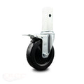 8 Inch Black Rubber Swivel Caster on Cast Iron Wheel, 600 lbs. Capacity, Pack of 2 N984657