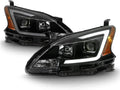 Black Housing Smoke Lens LED DRL Projector Headlights C1748