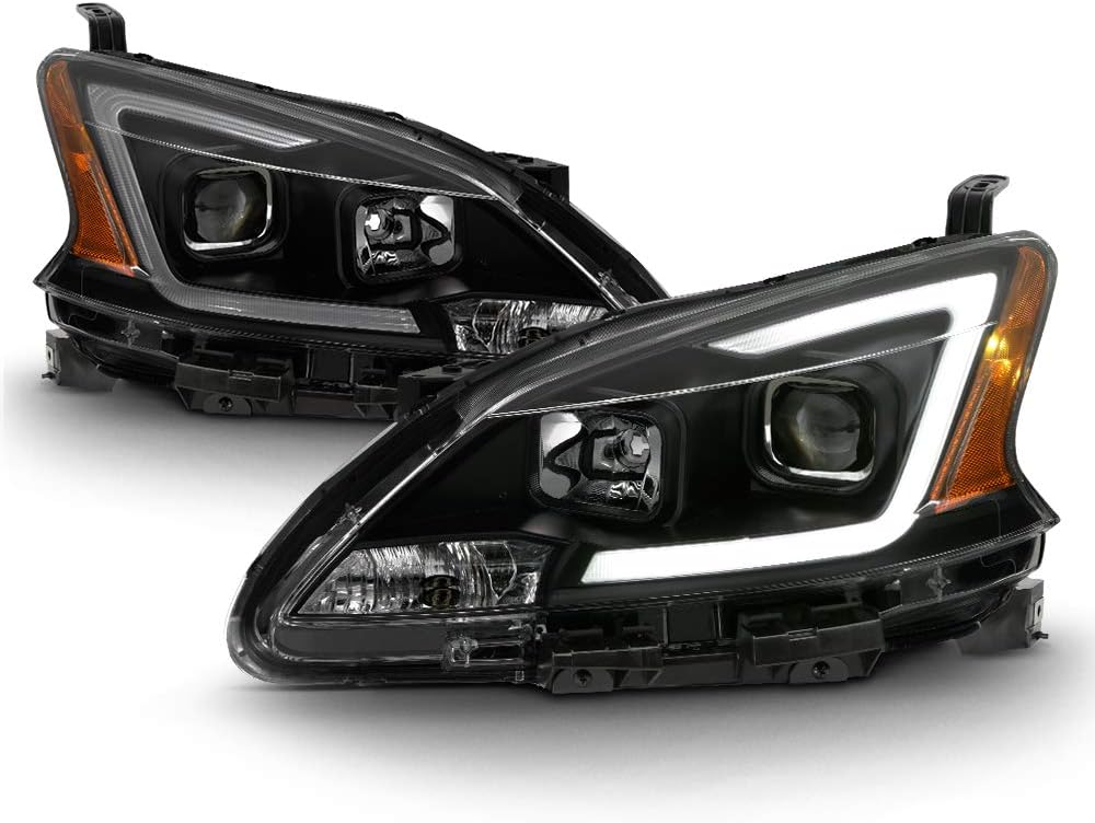 Black Housing Smoke Lens LED DRL Projector Headlights C1748