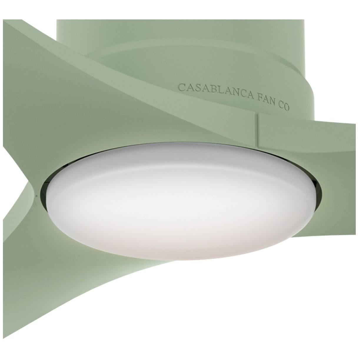 52x22 Piston Ceiling Fan with LED Light Sage Green A587
