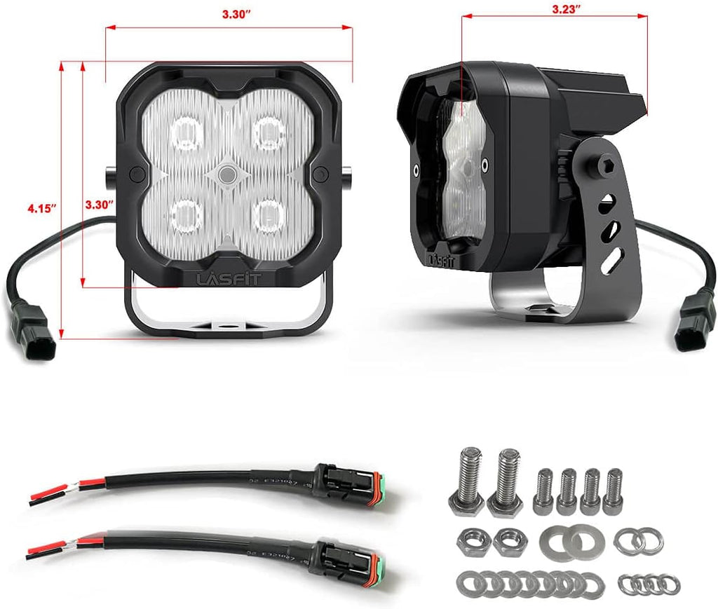 3" SAE Driving Lights White Sport Beam LED Pods with TIR Optics, Pair S6584