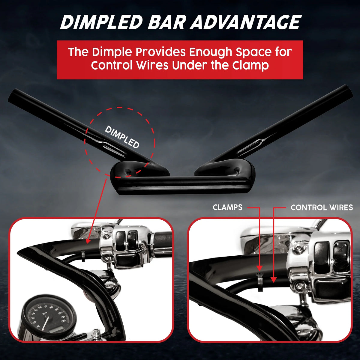 Black Z-Bar Handlebar 1 Inch V33404
