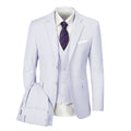 White Slim Fit 3 Piece Suit Blazer Jacket Vest Pants N561