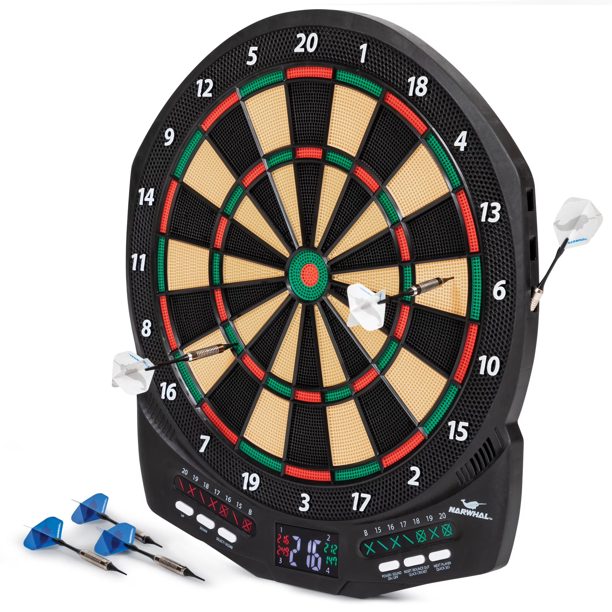 Electronic Dartboard with 30 Games and 6 Plastic Tip Darts V840