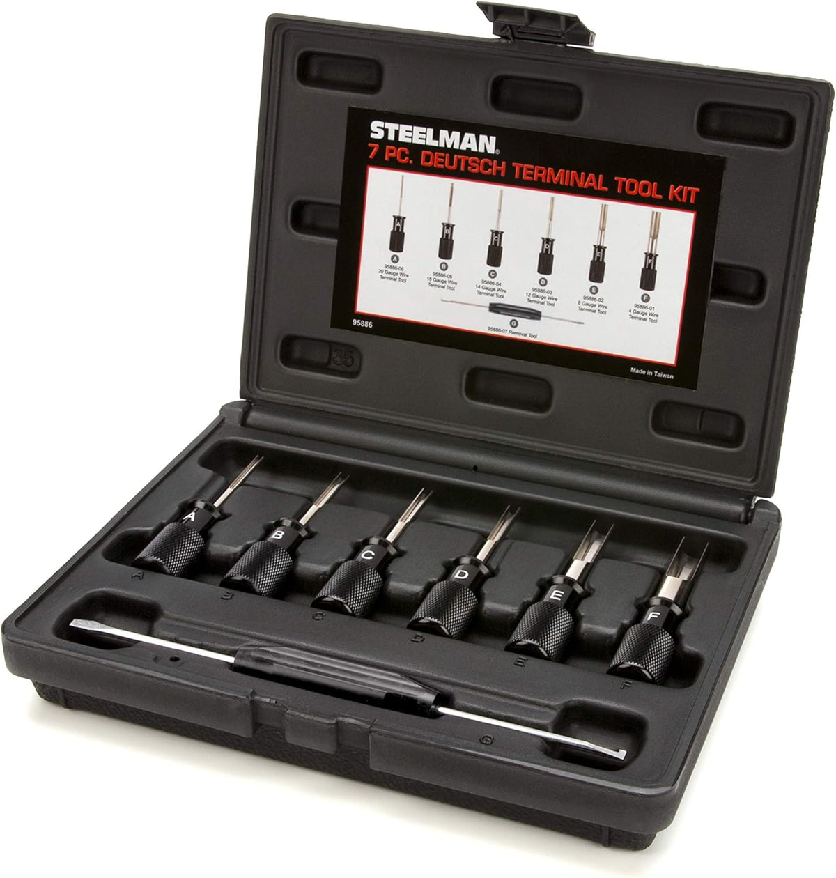 7-Piece Deutsch Terminal Tool Kit with Wedge/Removal Tool and Screwdriver A8568