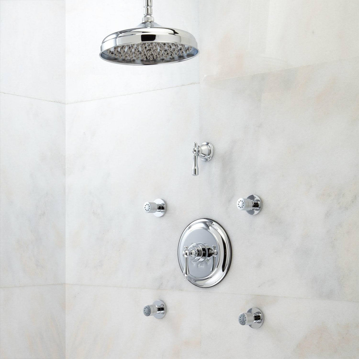 Chrome Double Handle Shower System N827