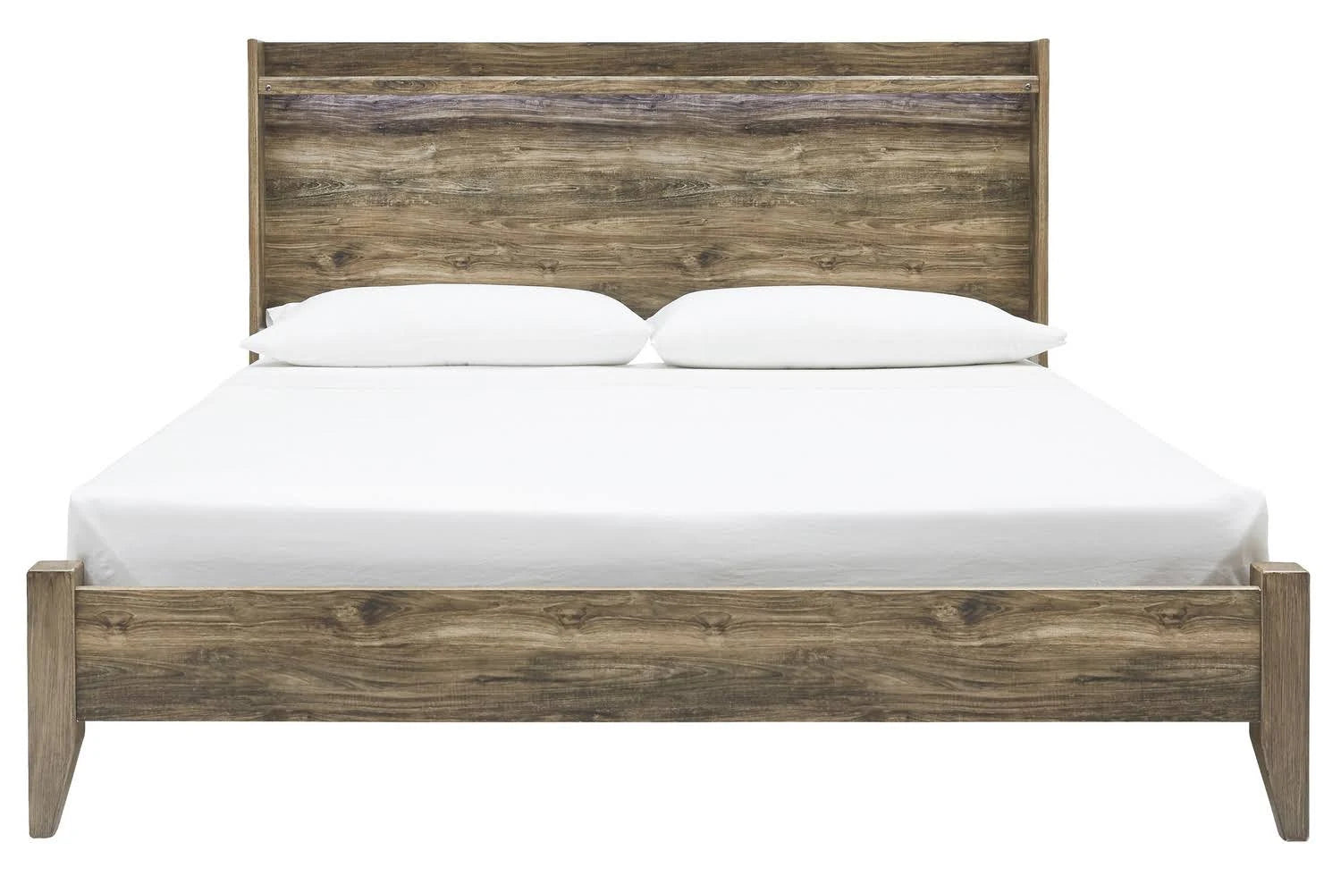 Brown King Panel Bed B4973