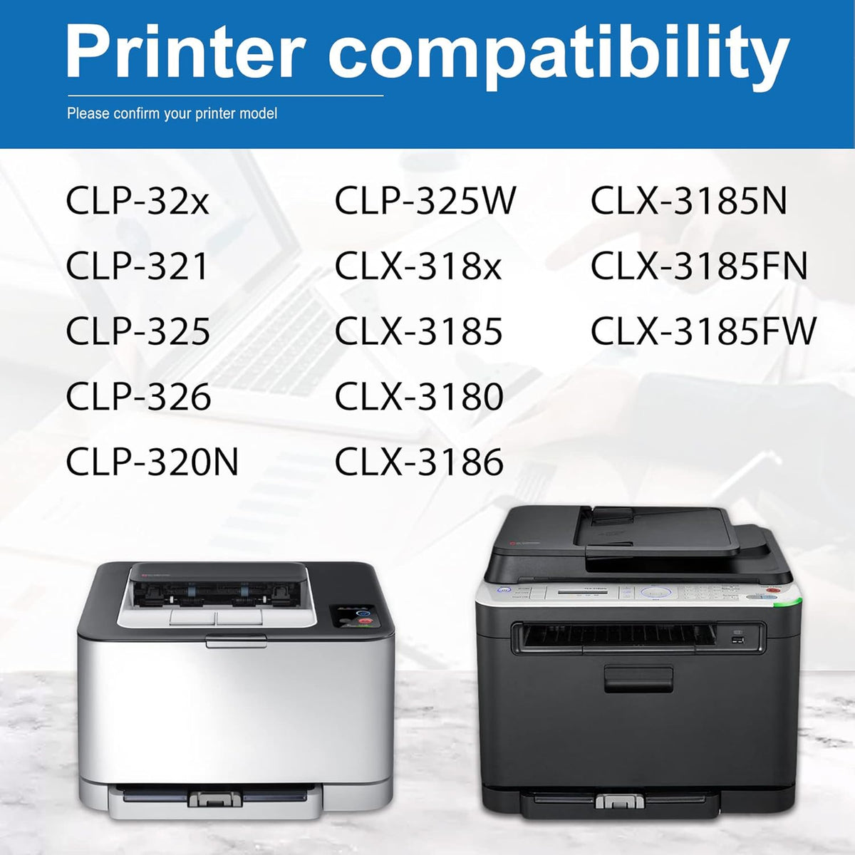 3-Pack Compatible CLT-407S Toner Cartridge for CLP-32x CLX-318x Series Printer D844
