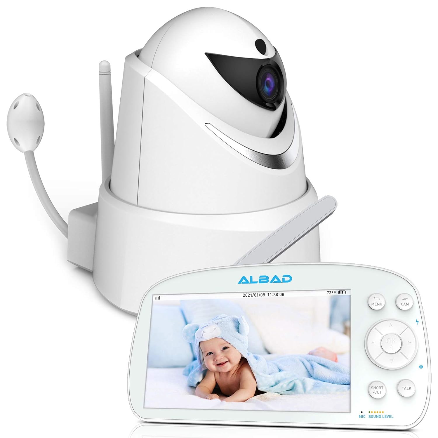 5.5 Screen 1080P HD Video Baby Monitor with Camera and Audio L174